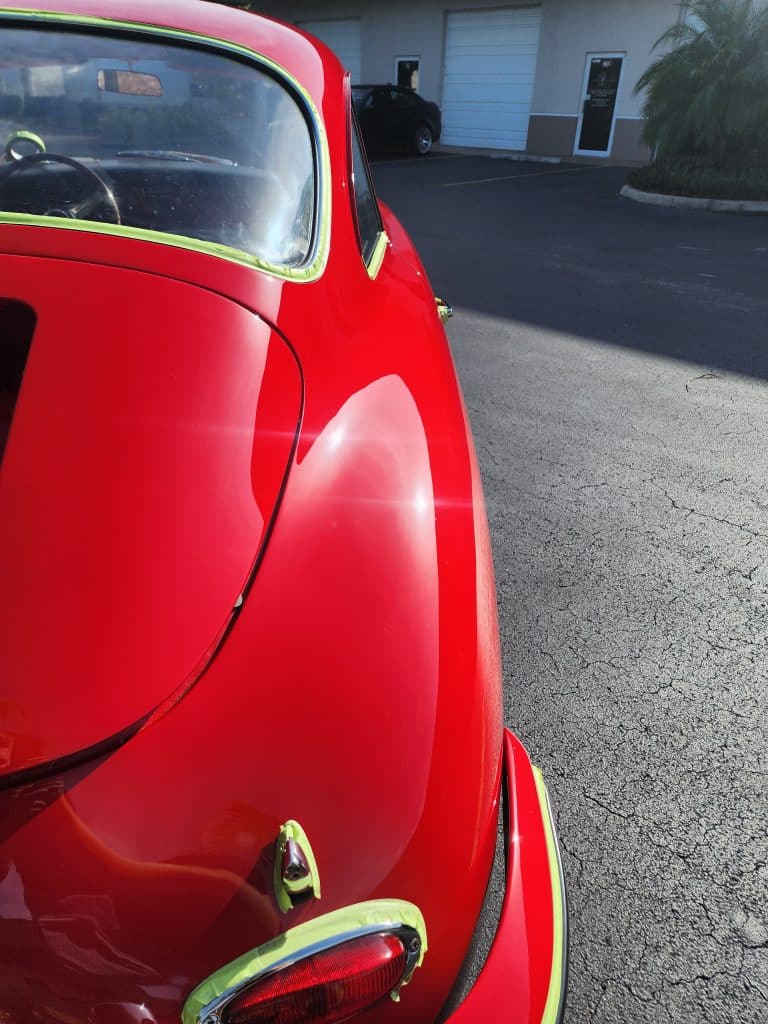 Porsche 356 Paint Correction Ceramic Coating Exterior Quarter Panel by Auto Detailing Naples