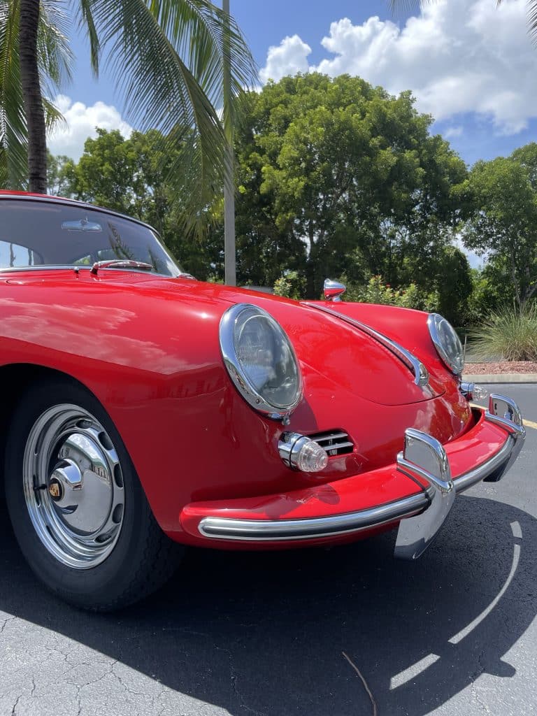 Porsche 356 Paint Correction Ceramic Coating Front End Exterior by Auto Detailing Naples