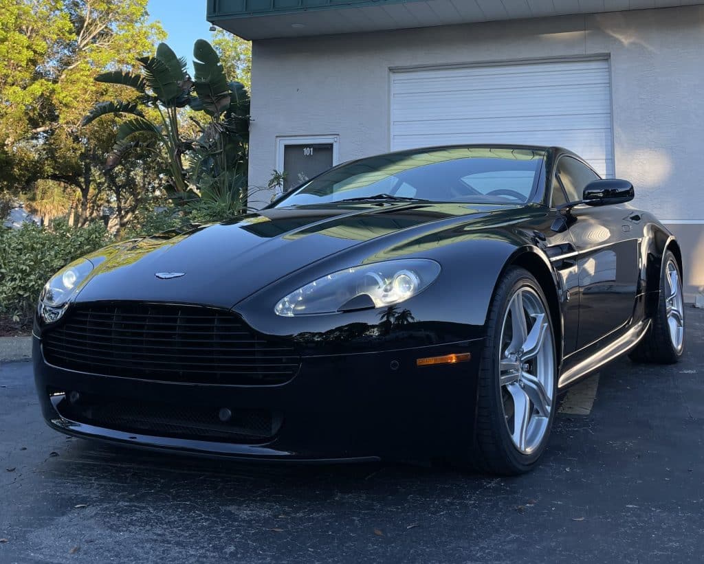 Aston Martin Vantage Paint Correction Ceramic Coating Exterior Front End by Auto Detailing Naples