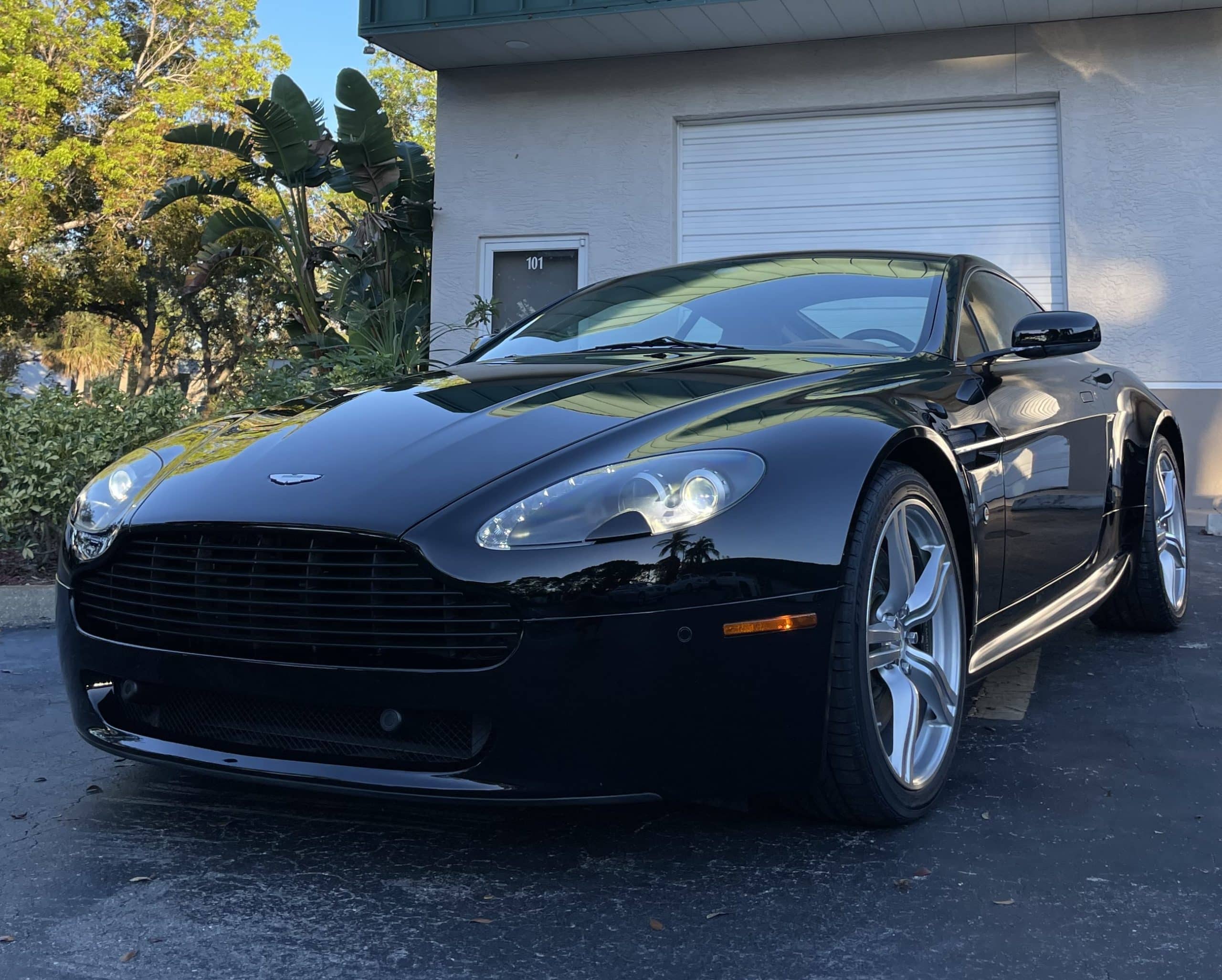 Aston Martin Vantage Paint Correction Ceramic Coating Exterior Front End by Auto Detailing Naples