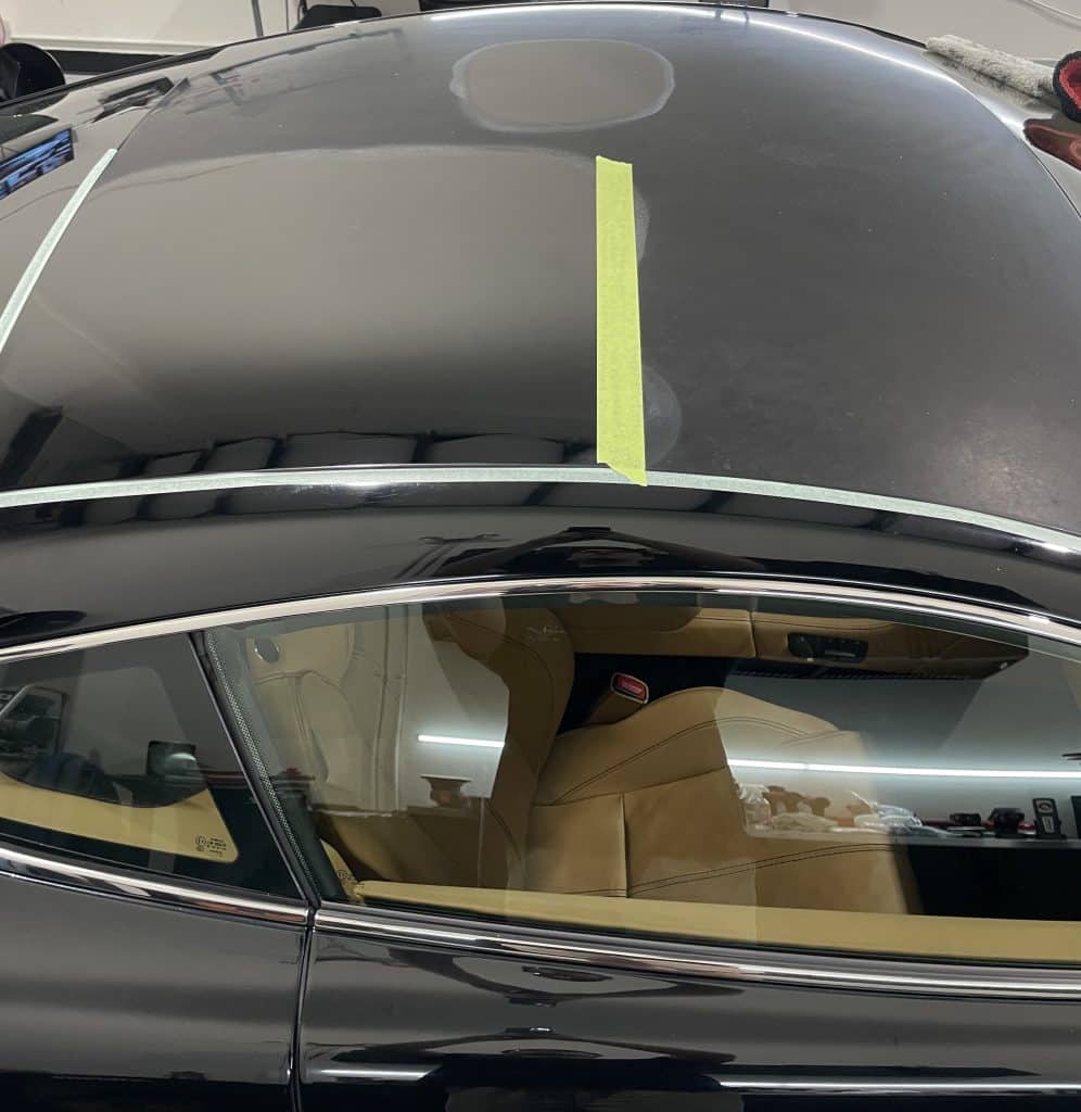 Aston Martin Vantage Paint Correction Ceramic Coating Exterior Close Up Before and After by Auto Detailing Naples