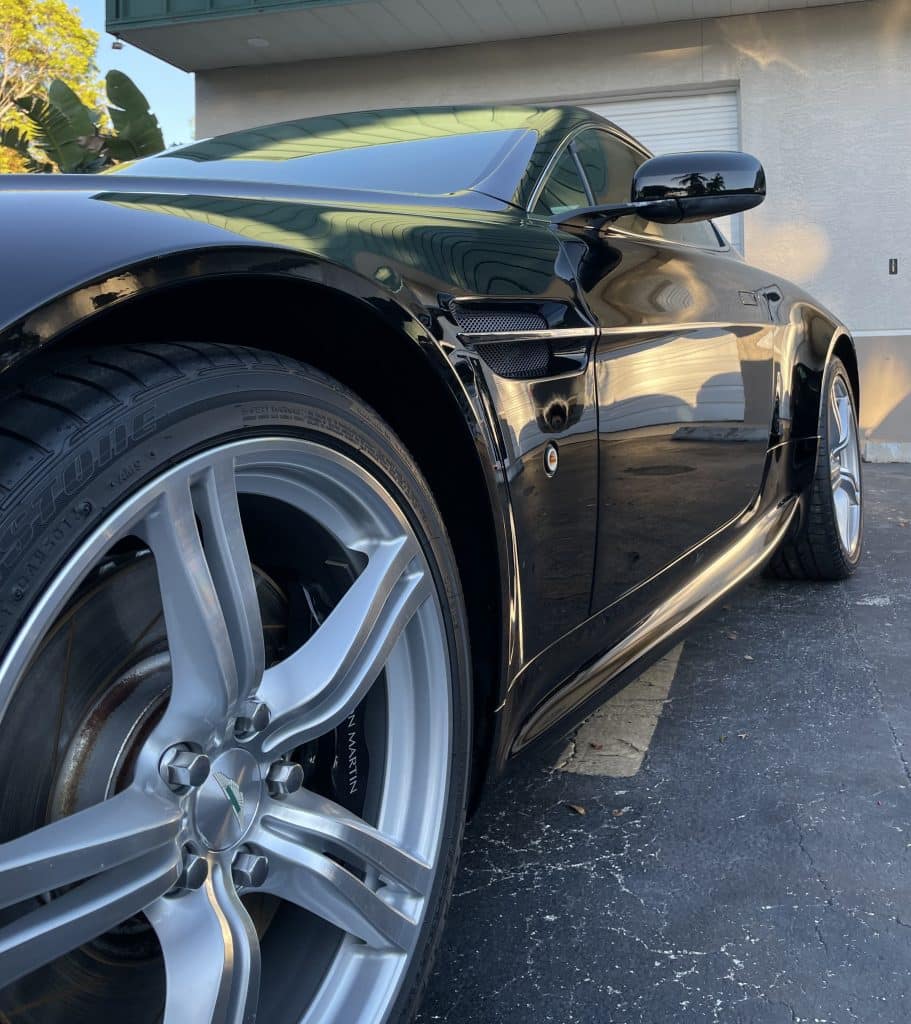 Aston Martin Vantage Paint Correction Ceramic Coating Exterior by Auto Detailing Naples
