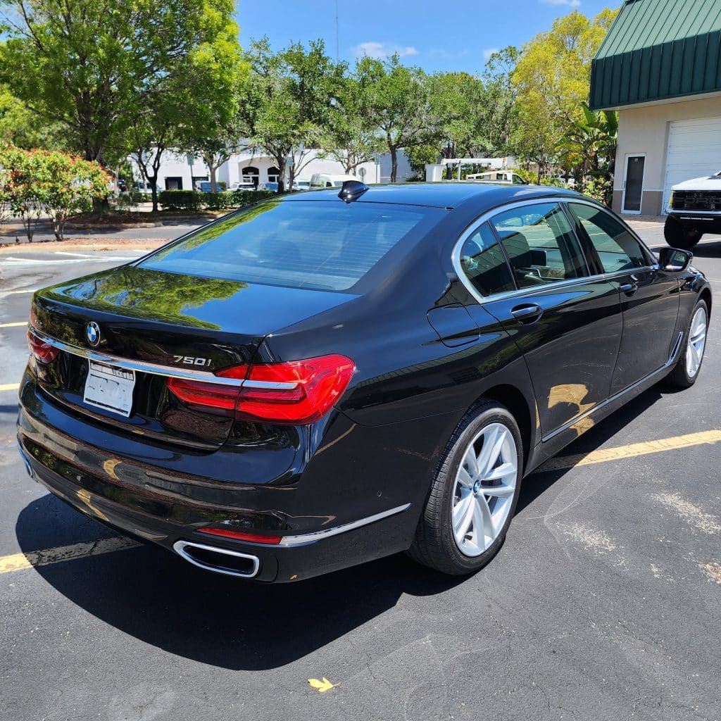BMW 750i Back End Shot