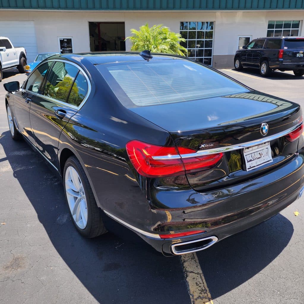 BMW 750i Back End Shot