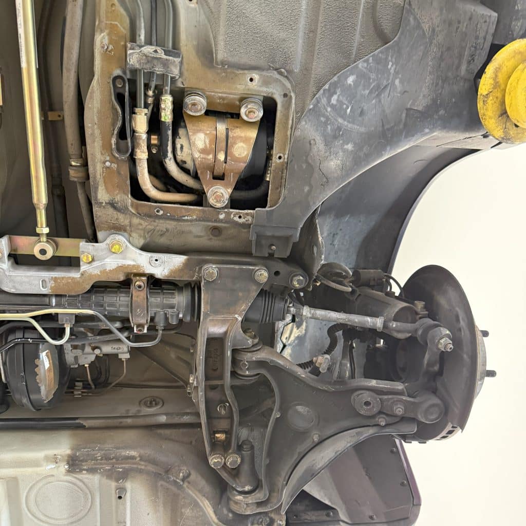 Porsche 964 911 Undercarriage Before Dry Ice Cleaning