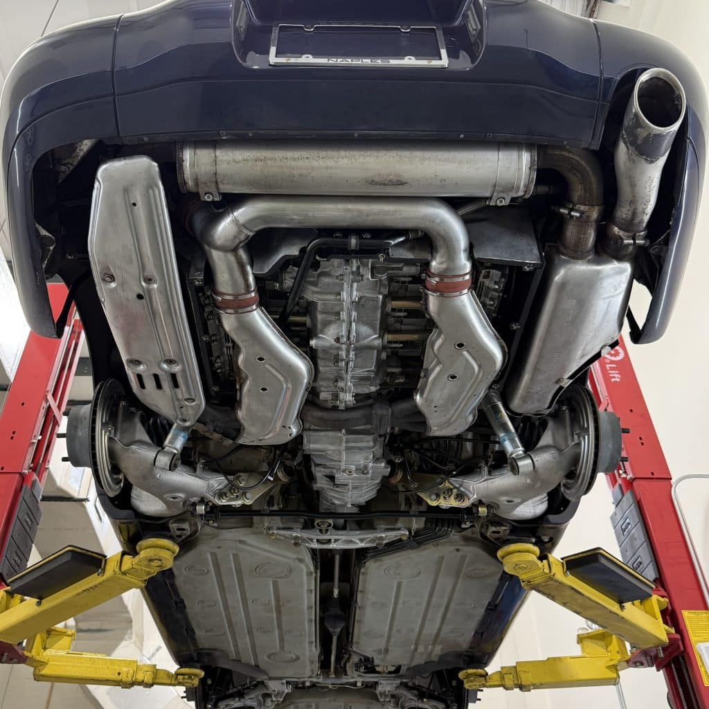 Porsche 964 911 Undercarriage After Dry Ice Cleaning