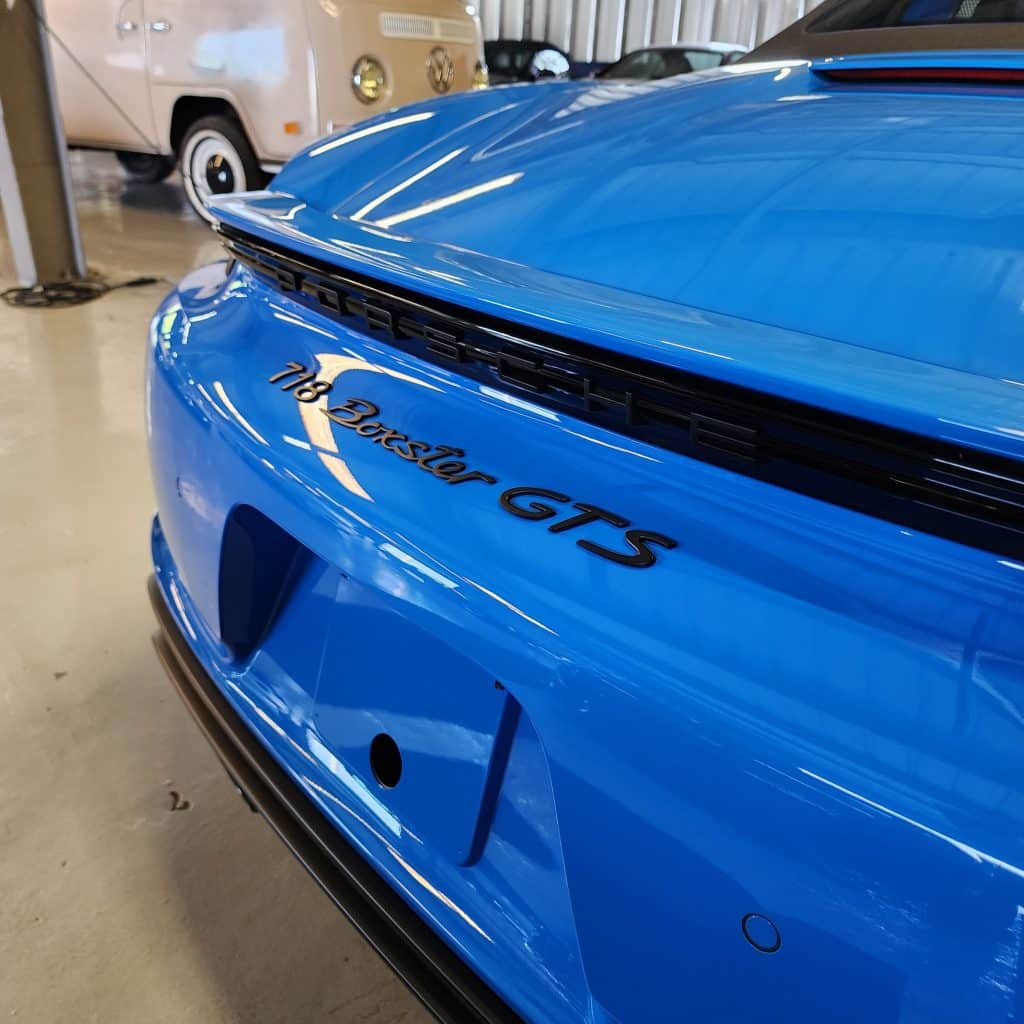 Porsche Boxster GTS Back End Close Up Shot